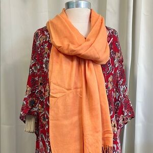 Orange Scarf with tassels